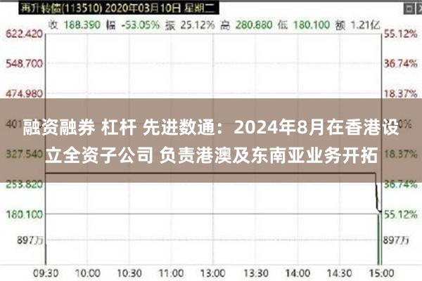 融资融券 杠杆 先进数通：2024年8月在香港设立全资子公司 负责港澳及东南亚业务开拓