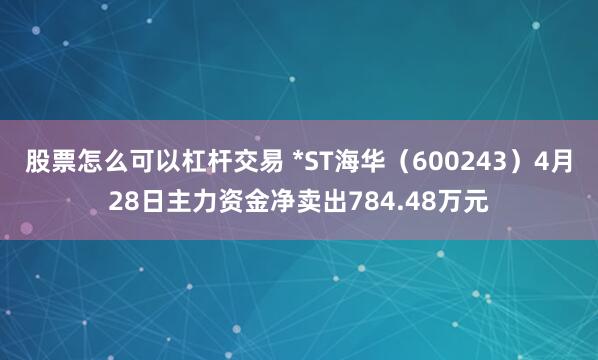 股票怎么可以杠杆交易 *ST海华（600243）4月28日主力资金净卖出784.48万元