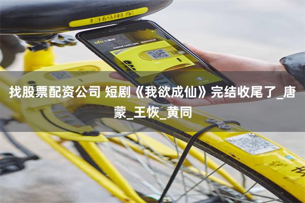 找股票配资公司 短剧《我欲成仙》完结收尾了_唐蒙_王恢_黄同