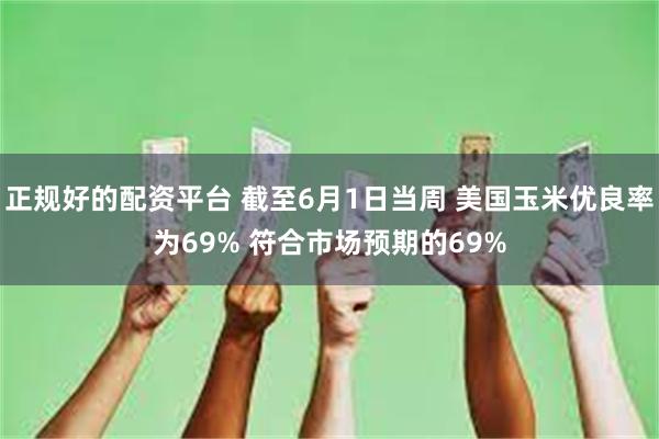 正规好的配资平台 截至6月1日当周 美国玉米优良率为69% 符合市场预期的69%